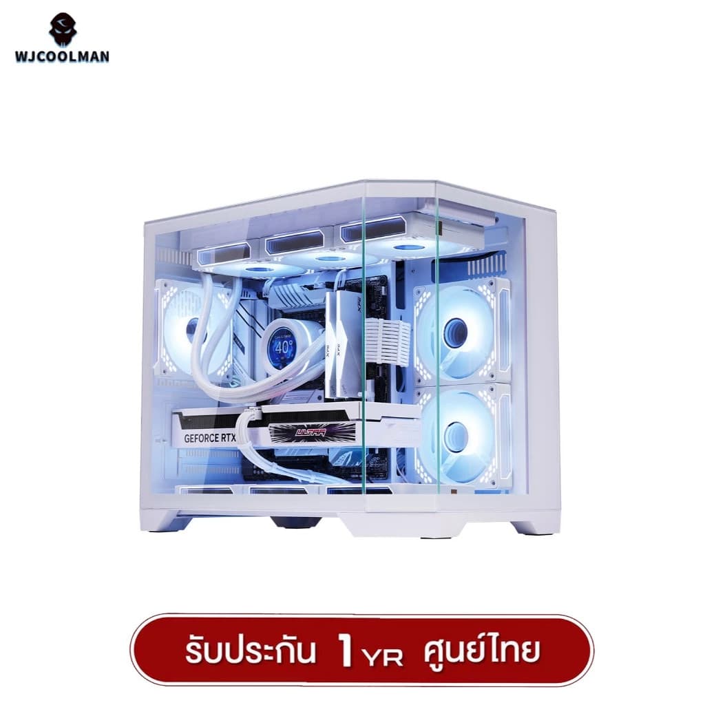 WJCOOLMAN DREAMER M-ATX Tempered Glass เคสคอมพิวเตอร์ รองรับชุดน้ำ 3 ตอน รูปที่ 9