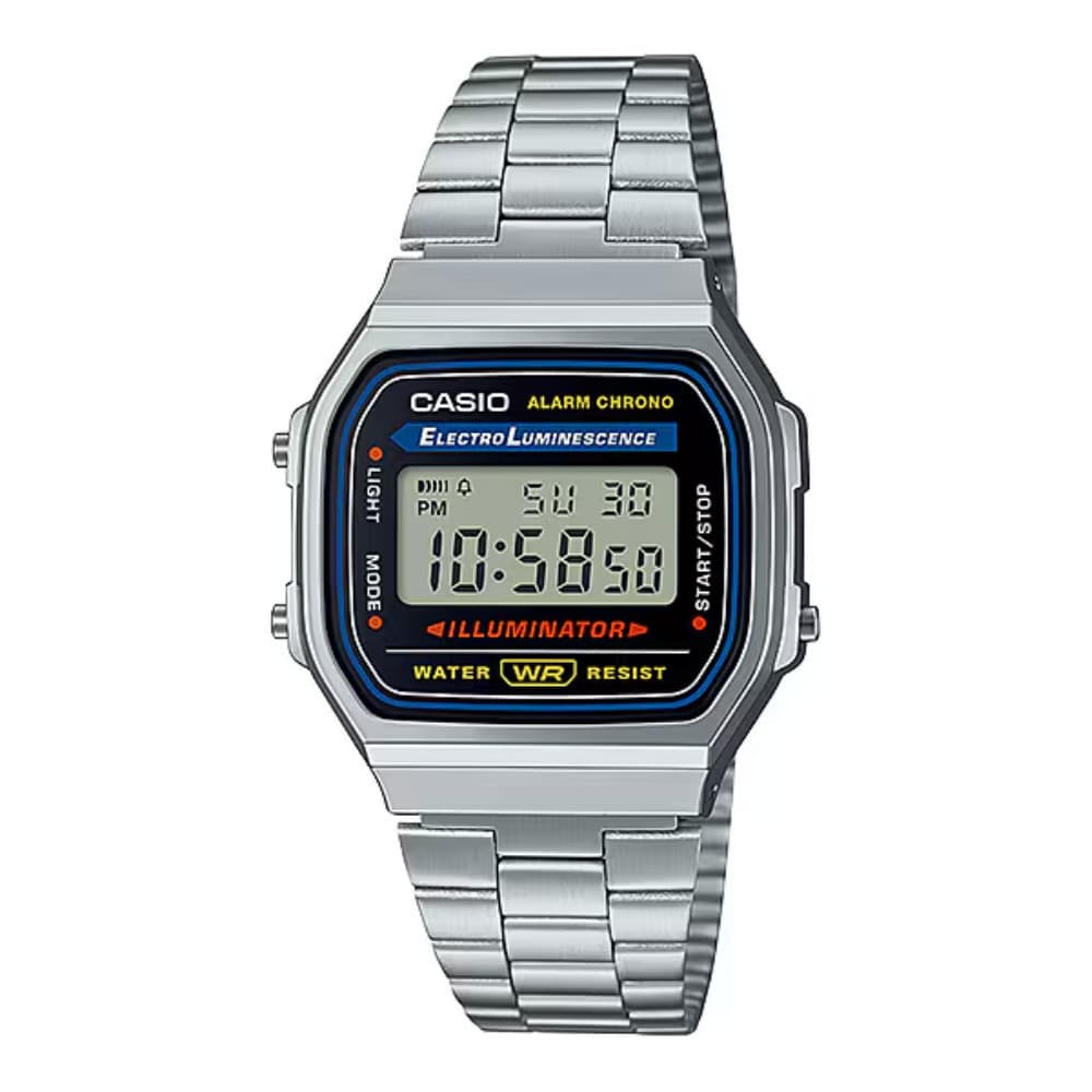 CASIO นาฬิกาข้อมือ CASIO รุ่น A-168WA-1Q วัสดุสเตนเลสสตีล สีเงิน รูปที่ 2