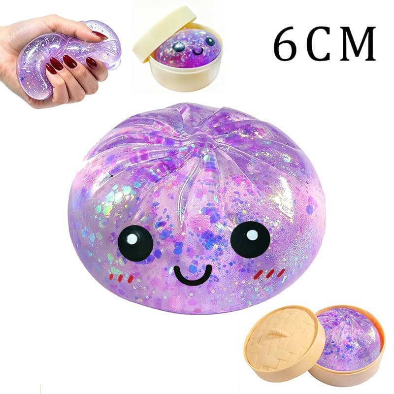 Malt Sugar Glitter Dumpling Squishy ช้า Rebound ความเครียดบรรเทา Fidget Squeeze ของเล่น รูปที่ 5