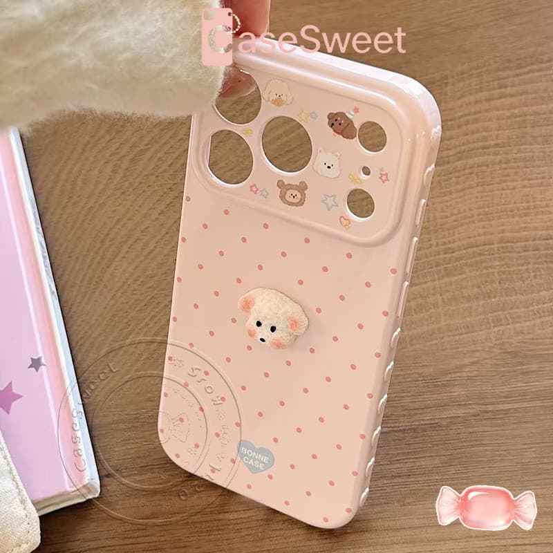 เหมาะสำหรับ Realme C75 C63 C55 C53 C35 C30 C25 C20 C11 5 C71 C61 C30s C25s C20A C12 5i 5S เคสโทรศัพท์ลายจุดพร้อมตุ๊กตา รูปที่ 3