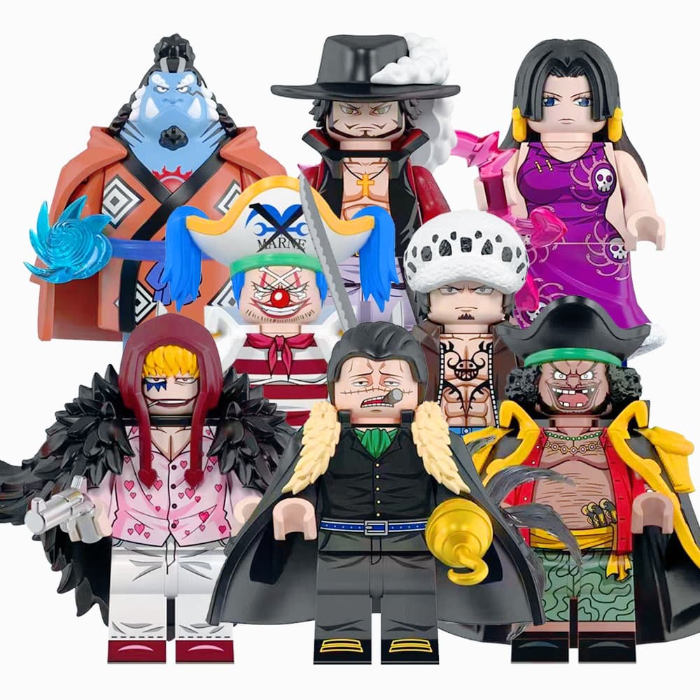 WM6190 อะนิเมะ One Piece จระเข้ Hancock Donquixote Jinbe Dracule Mihawk Buggy บล็อกของเล่นเด็ก รูปที่ 1
