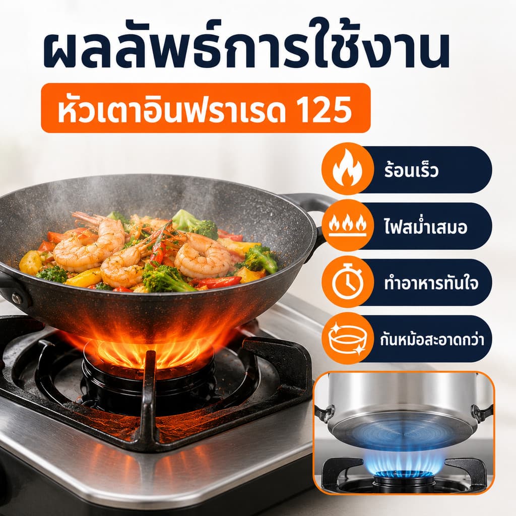 หัวเตาแก๊สตั้งโต๊ะ 90/115/125/135 มม. อะไหล่เตาแก๊สเก่า หัวเตาอินฟราเรด ไฟแรง ประหยัดแก๊ส เปลี่ยนง่าย COD รูปที่ 6