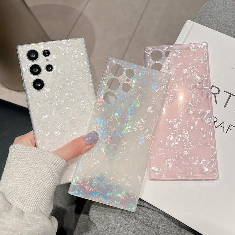 ลวดลายเปลือกหอยมุกที่ทันสมัยเคสโทรศัพท์ Samsung S26 S25 S24 FE S23 S22 Ultra A57 A56 A55 A54 A53 A73 A35 A17 A16 A15 A14 รูปที่ 1