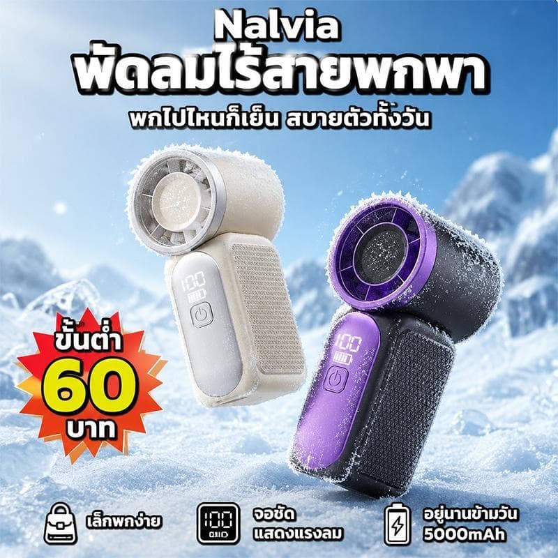 พัดลมพกพา X688 พัดลมมือถือ 5เกียร์ ลมแรง เงียบ Type-C แบตอึด ขนาดเล็ก น้ำหนักเบา เดินทาง BTS MRT ใช้งานทุกวัน รูปที่ 1