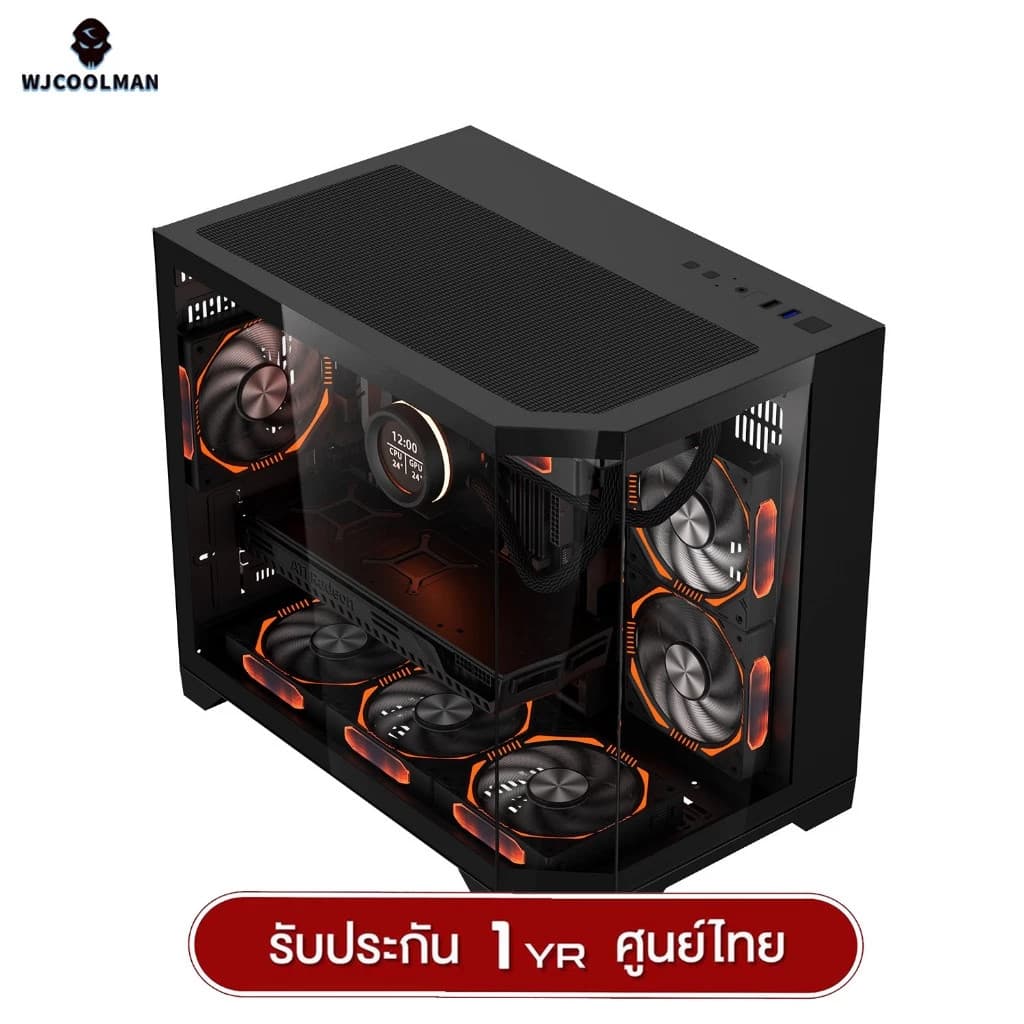 WJCOOLMAN DREAMER M-ATX Tempered Glass เคสคอมพิวเตอร์ รองรับชุดน้ำ 3 ตอน รูปที่ 3