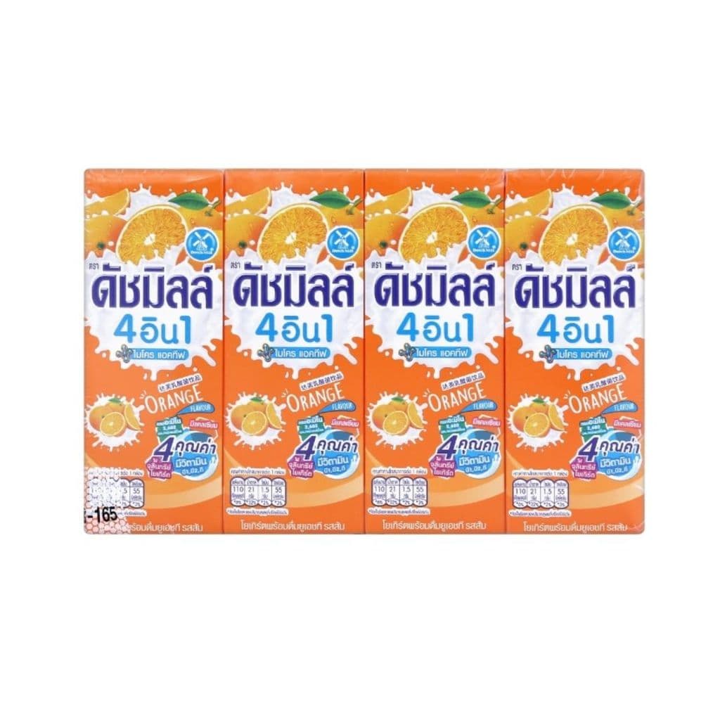 ดัชมิลล์ 4อิน1 นมเปรี้ยวรสส้ม DutchMill 4in1 Orange 165ml. รูปที่ 1