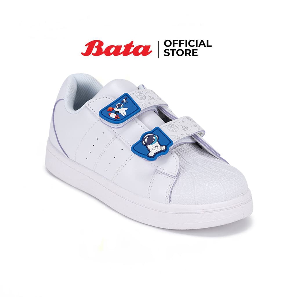 Bata บาจา รองเท้านักเรียนพละ ช่วงอายุ 5 - 9 ปี สายปรับระดับได้ สำหรับเด็กผู้ชาย รุ่น Galaxy สีขาว รหัส 3411902 รูปที่ 1