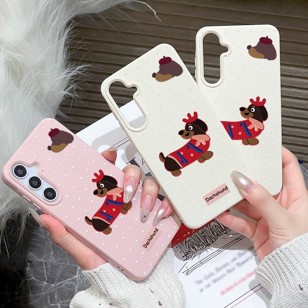 เคส for Samsung A07 A17 A56 A55 A16 A15 A35 A05S A26 A36 A54 S23 S25 S26 Ultra S24FE สุนัขน่ารัก เคสโทรศัพท์มือถือหนัง รูปที่ 7