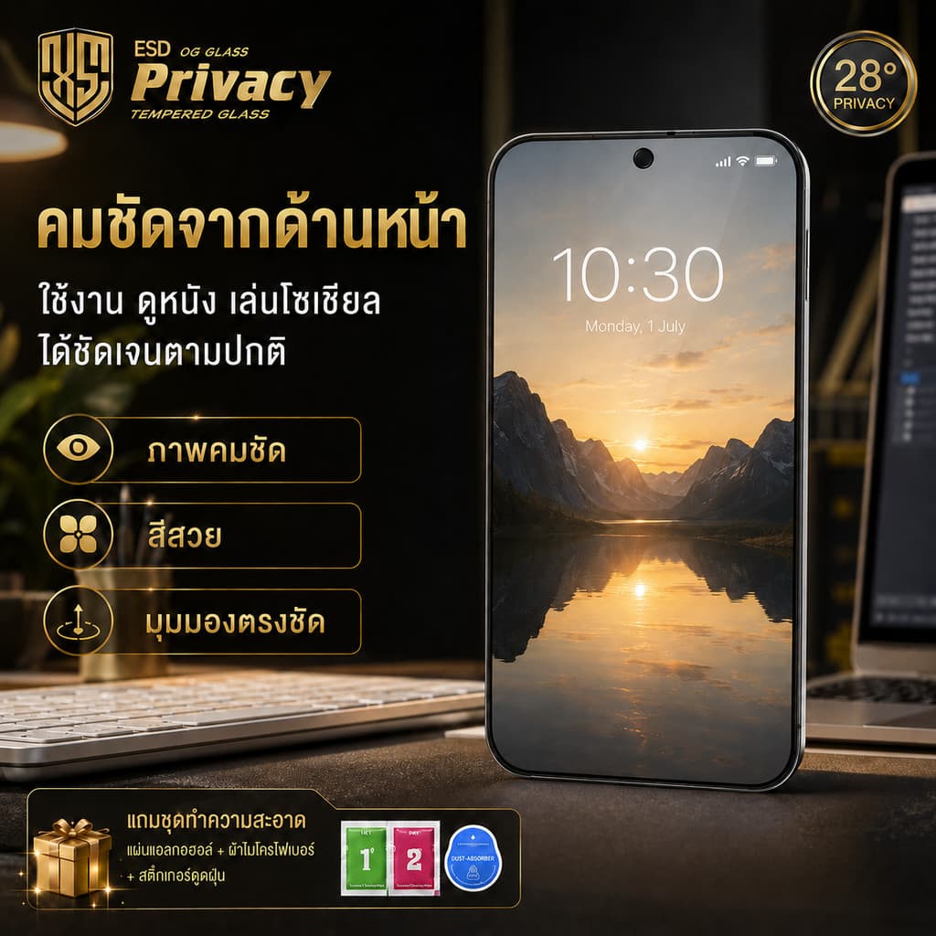 ฟิล์มกระจกกันมองใสป้องกันไฟฟ้าสถิตย์สำหรับ REDMI8/8A8/NOTE8/REDMI13C/A1PLUS/REDMI9A/9C/10A/10C/10A/NOTE11S/NOTE13 รูปที่ 8