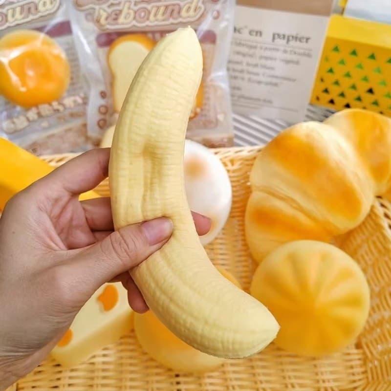 จัมโบ้ Squishy Banna จําลองยักษ์บีบความเครียด Ball ช้า Rebound ของเล่นผู้ใหญ่เด็กความเครียดบรรเทาของขวัญตกแต่งบ้าน รูปที่ 8