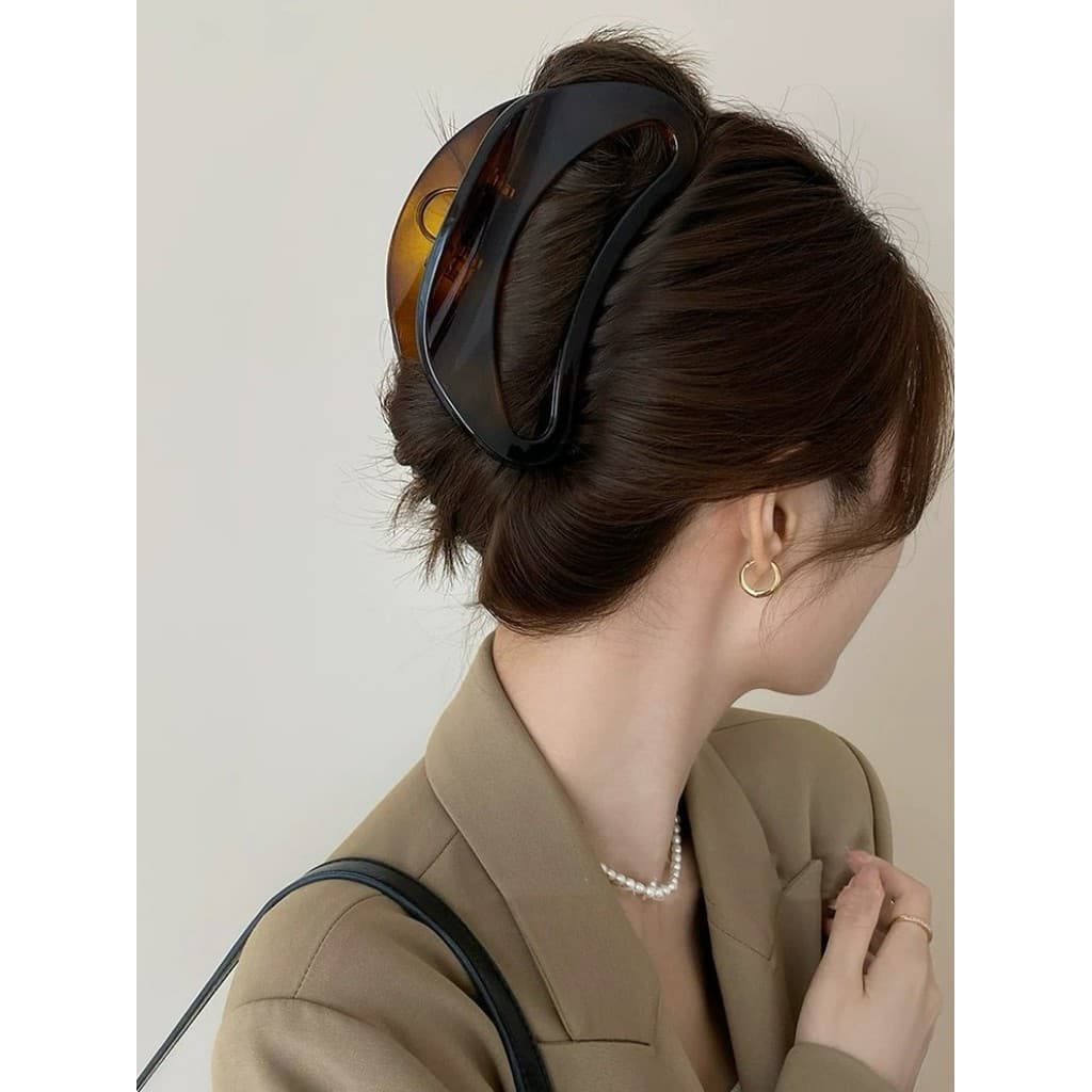 ผู้หญิงขนาดใหญ่ D Shape Grips ผม Cips Headwear อุปกรณ์เสริม รูปที่ 3