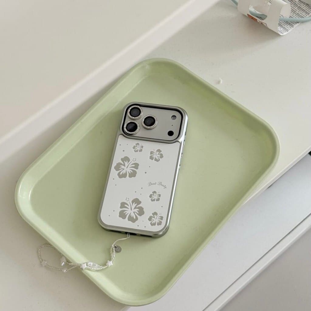 สไตล์เกาหลี ins สาวฤดูร้อนกระจกชบาหวานเหมาะสําหรับ iphone17pro/17promax เคสป้องกัน Apple 16 เคสโทรศัพท์ 16promax เคสป้องกัน 15 กันกระแทก 13/14 กรณี 11/12/12promax/17air/15plus รูปที่ 8