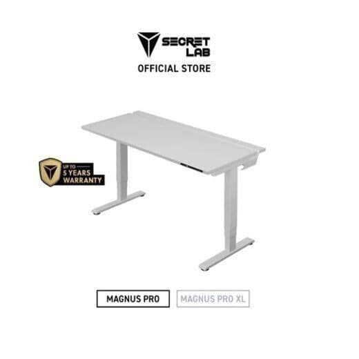 Secretlab MAGNUS Pro Pure White —โต๊ะคอมปรับระดับไฟฟ้า สีขาว รูปที่ 1