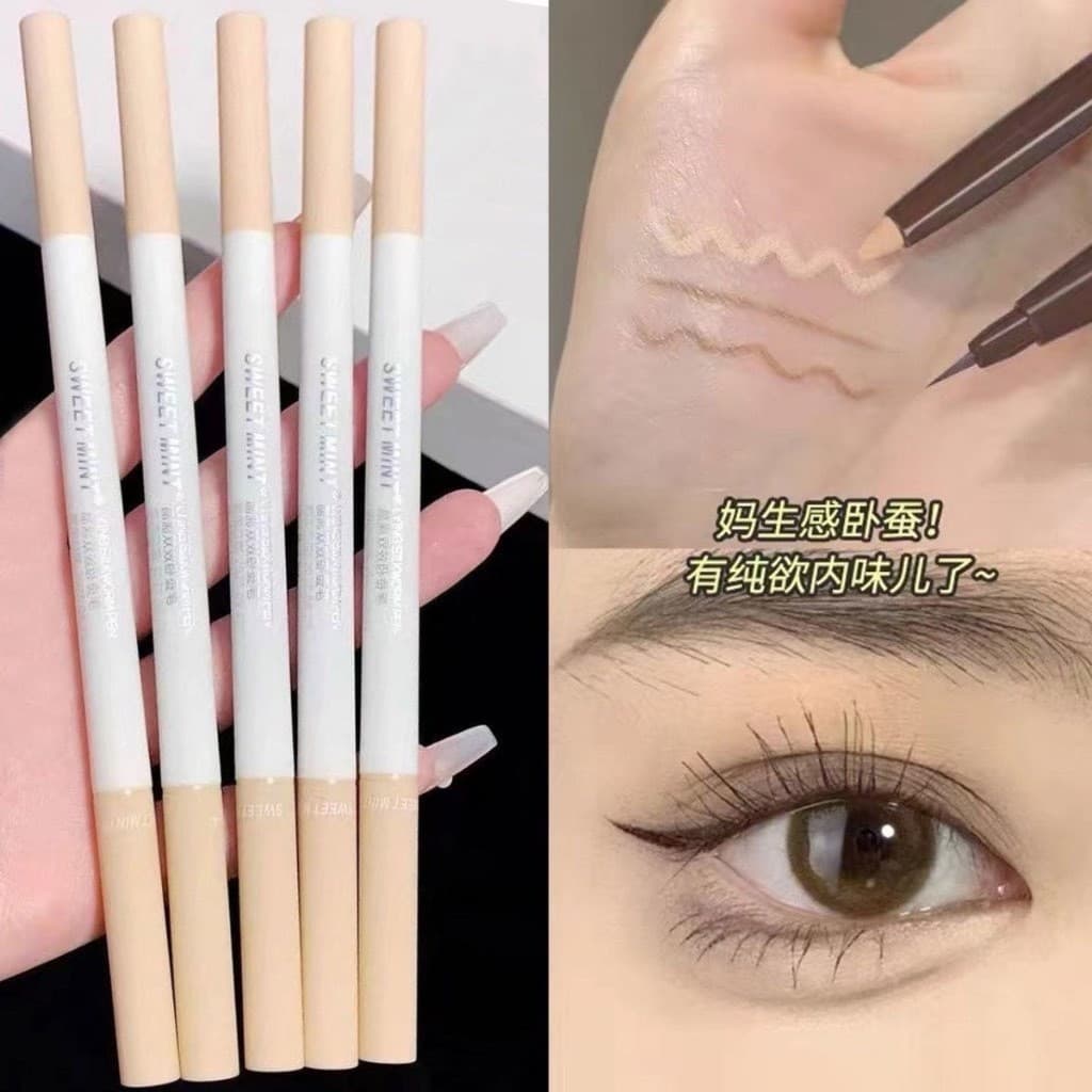 L421 Sweet mint อายแชโดว์ ไฮไลท์ อายไลน์เนอร์ แบบสองหัว เนื้อแมตต์ กันน้ำ ติดทนนาน รูปที่ 7