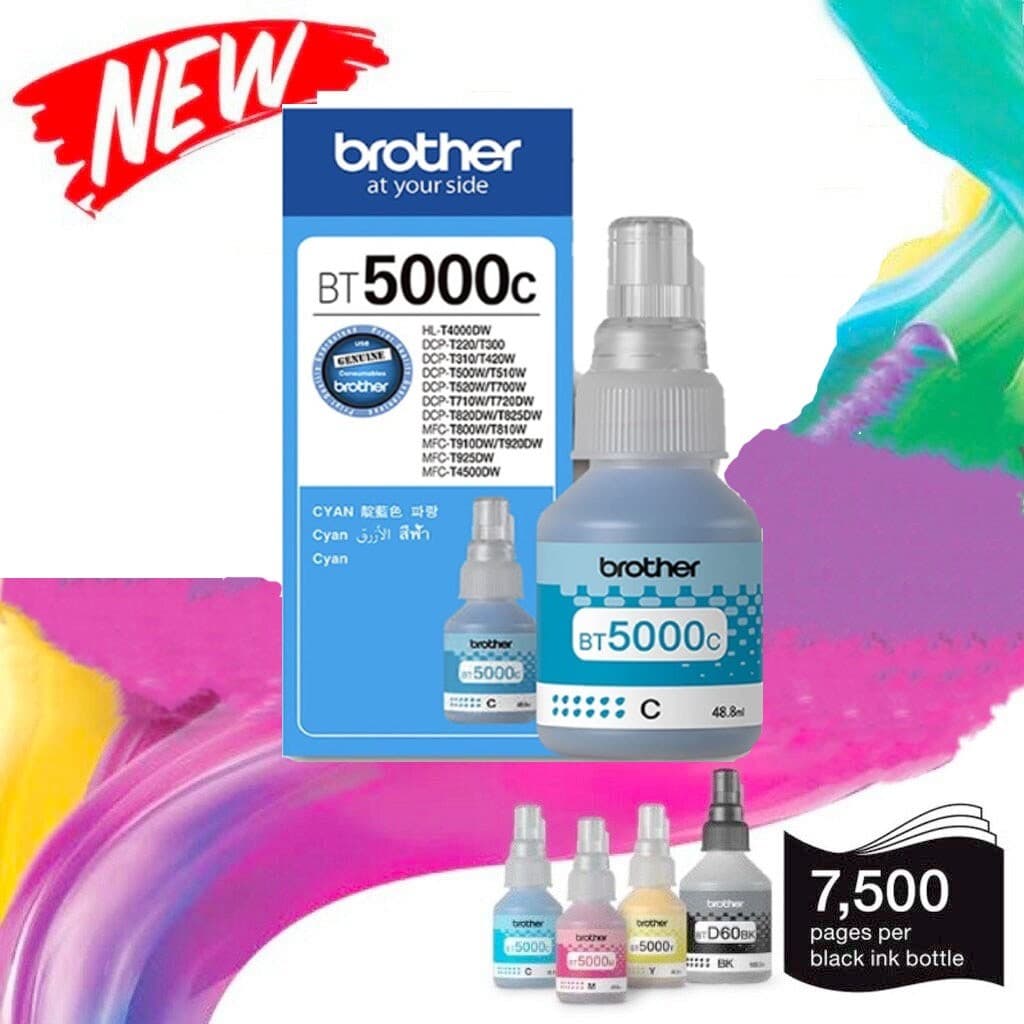 แท้100% Brother หมึก BT-D60BK, BT5000C/M/Y 4สี DCP-T220 T310 T420W T510W T520W T710W T720W T820W T910W รูปที่ 8
