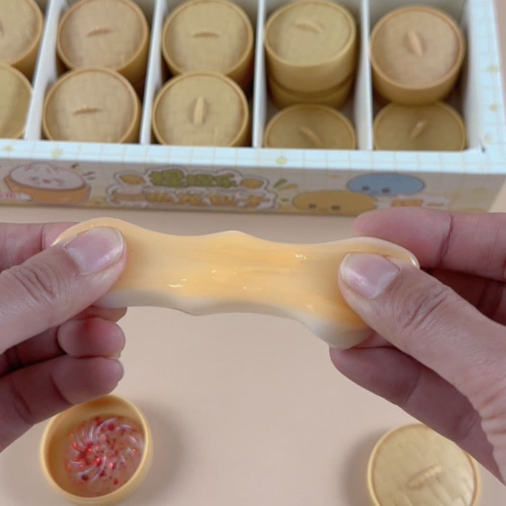 SHANHAI Mini เกี๊ยว Squishy, Squeezable อาหารรูปร่าง Squishy คริสตัล Bun, Prank ของเล่น Steamer Pinch นุ่มน่ารัก Fidget Sensory ของเล่นเด็กของเล่น รูปที่ 6