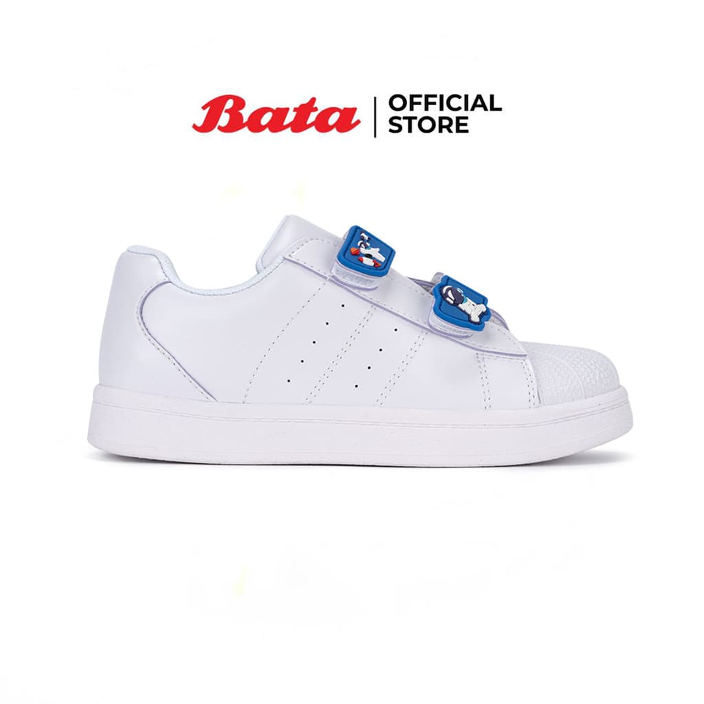 Bata บาจา รองเท้านักเรียนพละ ช่วงอายุ 5 - 9 ปี สายปรับระดับได้ สำหรับเด็กผู้ชาย รุ่น Galaxy สีขาว รหัส 3411902 รูปที่ 4