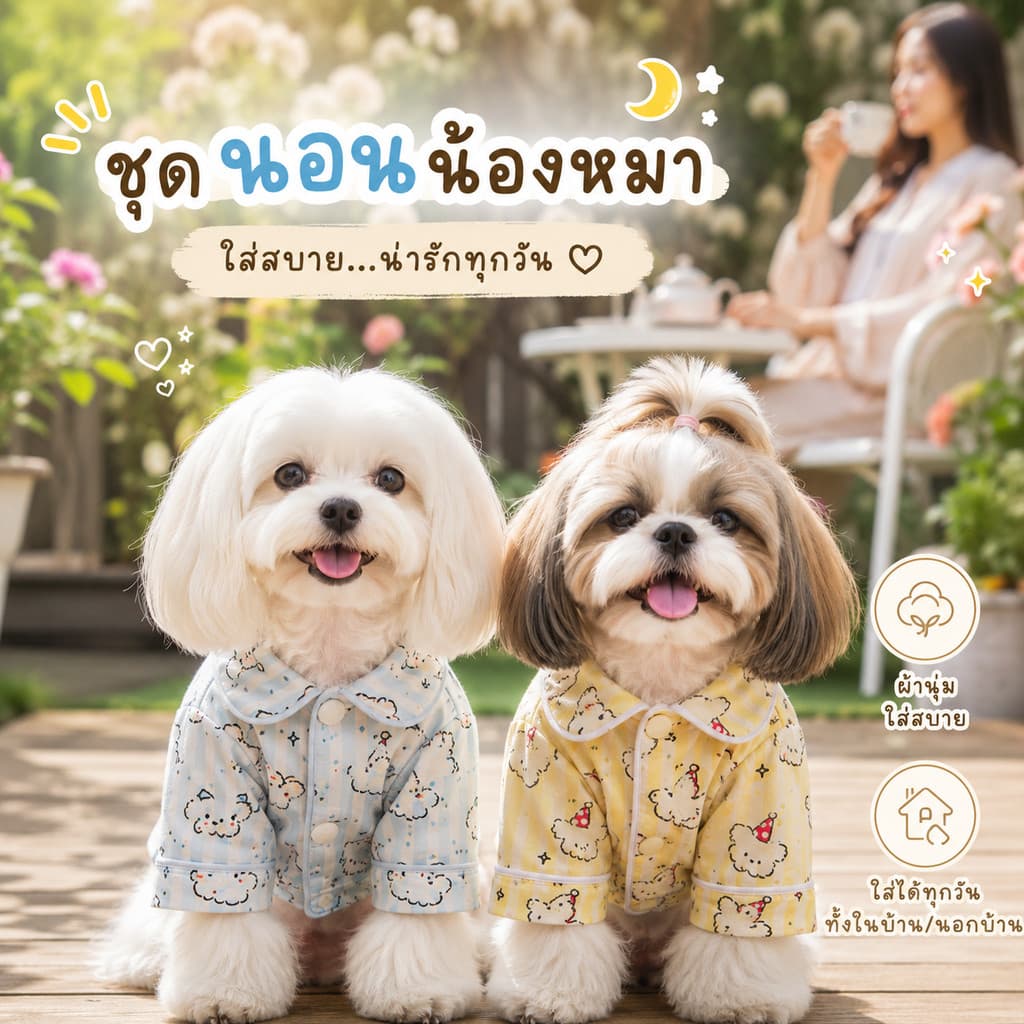 เสื้อเชิ้ตสัตว์เลี้ยง ลายน้องหมี นุ่มสบาย มีห่วงติดสายจูงได้ สำหรับสุนัขเล็ก รูปที่ 1