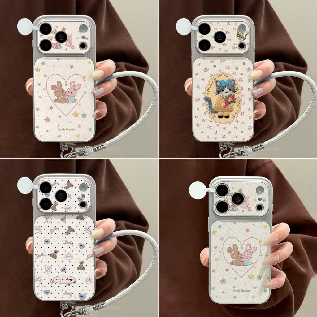 เคสโทรศัพท์ for iPhone 11 17 15 12 Pro Max เคสไอโฟน 13 Air case 14 16 Pro Max เคสไอโฟน11 เคส มีสายคล้องข้อมือ Anti-loss รูปที่ 1