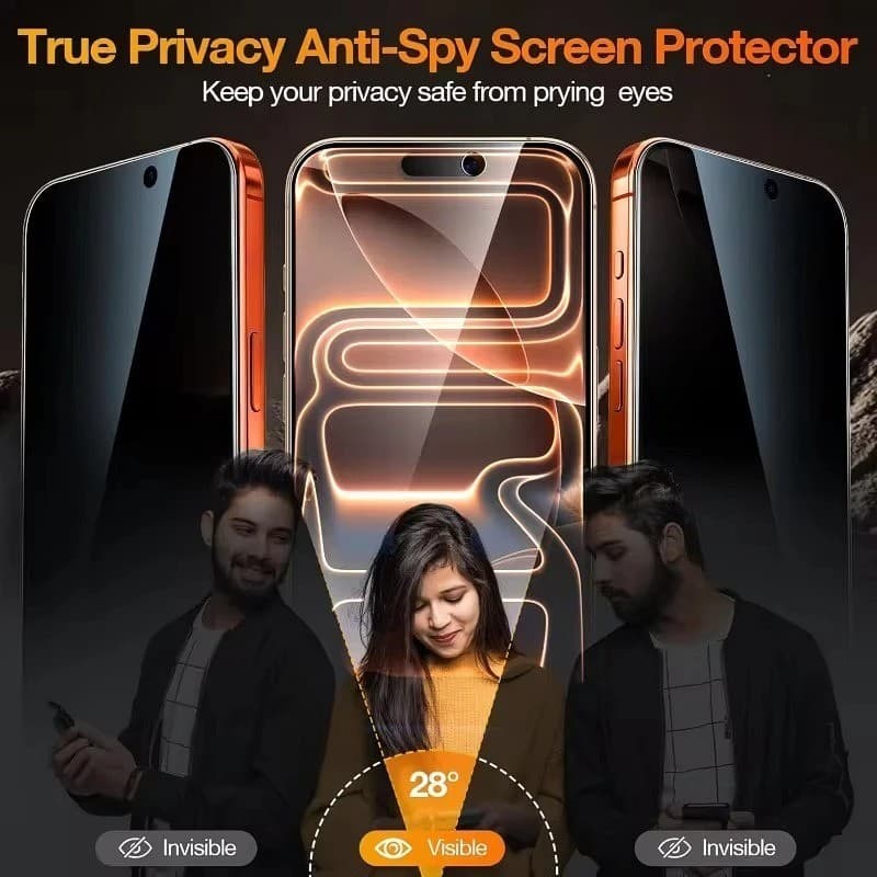 สําหรับ OPPO A6 Pro A6X A6c A6t A6s A3 A3X A5X A5i A5 Pro A3Pro A5iPro A6tPro Anti-Spy ความเป็นส่วนตัวฝุ่นฟรีติดตั้งง่ายคลิกเดียวกระจกนิรภัยป้องกันหน้าจอติดตั้ง รูปที่ 5