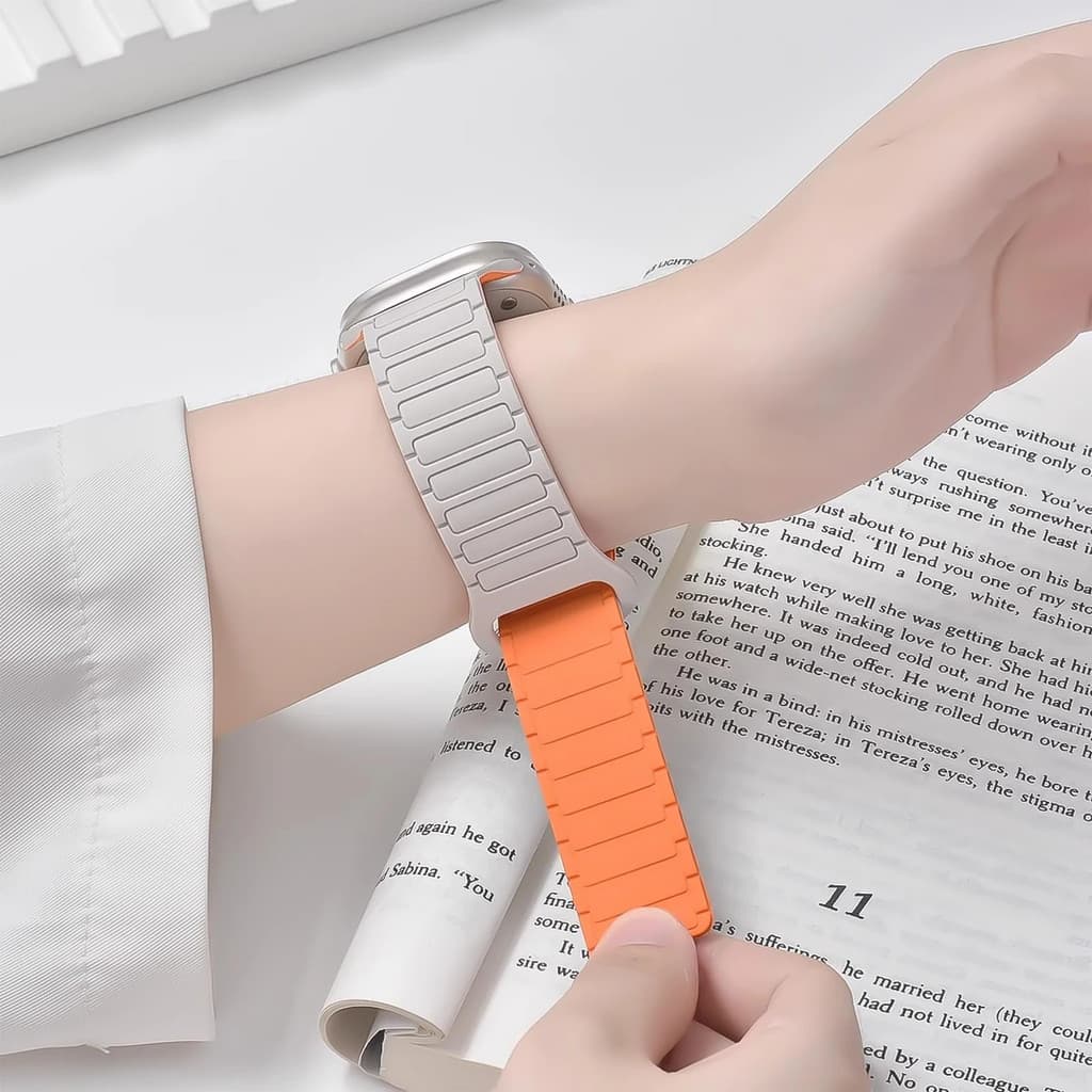 สายแม่เหล็กสำหรับ Xiaomi MiBand 10 Pro 9 Pro 8 Pro สายรัดข้อมือซิลิโคนเปลี่ยนสร้อยข้อมือสำหรับ RedMi Watch 6 4 5 สายนาฬิ รูปที่ 8