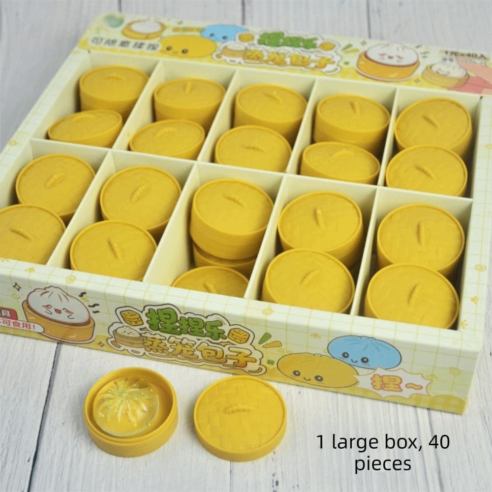 SHANHAI Mini เกี๊ยว Squishy, Squeezable อาหารรูปร่าง Squishy คริสตัล Bun, Prank ของเล่น Steamer Pinch นุ่มน่ารัก Fidget Sensory ของเล่นเด็กของเล่น รูปที่ 7