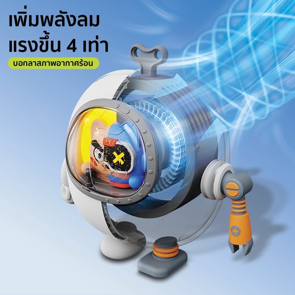 พัดแขวนคอเมชา พัดลมพกพาMini ความจุแบตในตัว 900mAh ไม่มีใบมีด ขนาดเล็ก พร้อมเชือกคล้องคอ รูปที่ 4