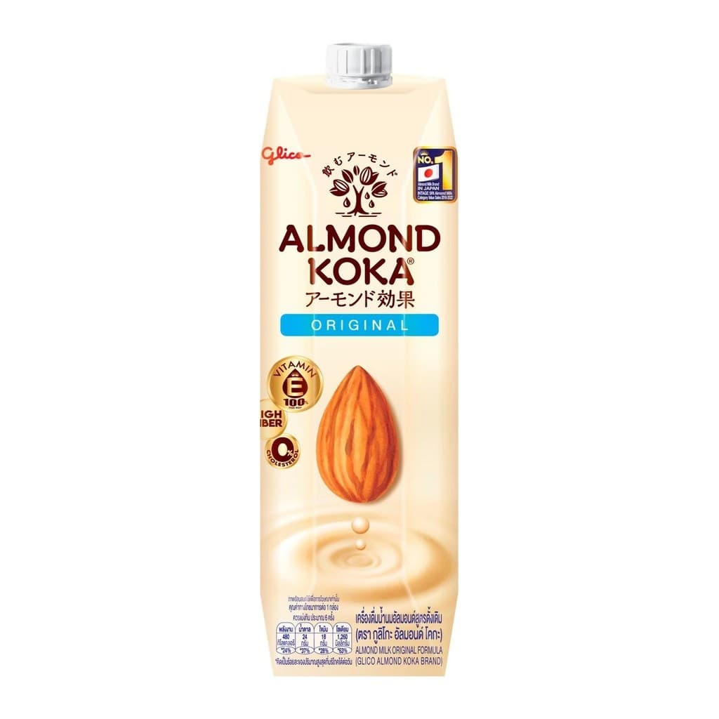 กูลิโกะ อัลมอนด์โคกะน้ำนมอัลมอนด์สูตรดั้งเดิม Glico Almond Milk Original 1ltr. รูปที่ 1