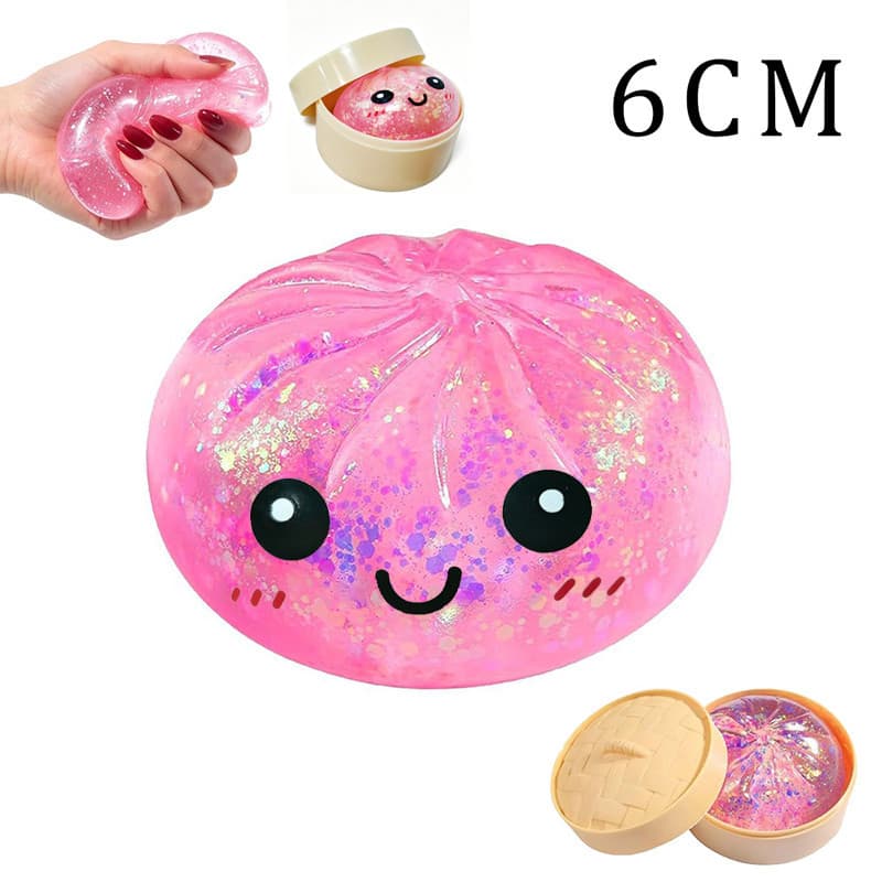Malt Sugar Glitter Dumpling Squishy ช้า Rebound ความเครียดบรรเทา Fidget Squeeze ของเล่น รูปที่ 7