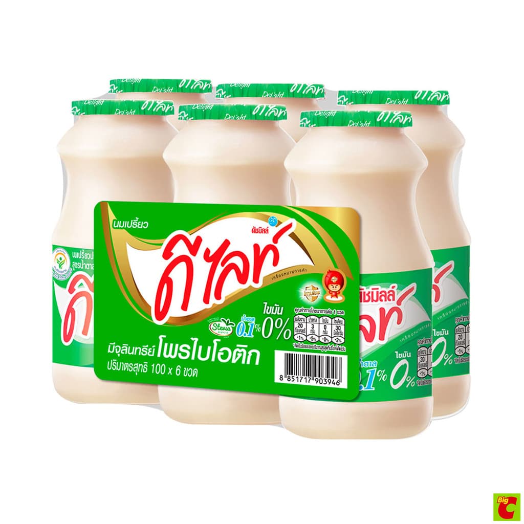 ดัชมิลล์ ดีไลท์ นมเปรี้ยวปราศจากไขมัน สูตรน้ำตาล 0.1% 100 มล. แพ็ค 6 ขวด รูปที่ 2