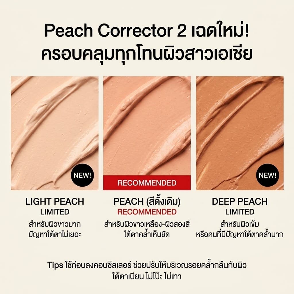 คอนซีลเลอร์ เนื้อบางเบา/คอนซีลเลอร์เนื้อครีม/ปกปิดธรรมชาติ/เมคอัพประจำวัน/เหมาะสำหรับผู้หญิงผู้ชายทุกวัย/ใช้สำหรับทำงานและนัดหมาย รูปที่ 9
