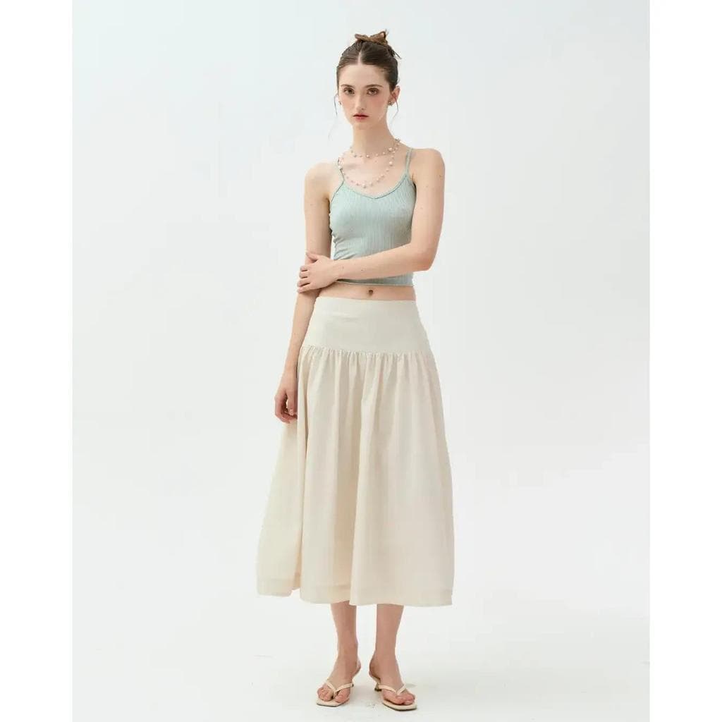 JIAQI 2062 White Whisper Skirt - กระโปรงเอวสูง S-3XL รูปที่ 3