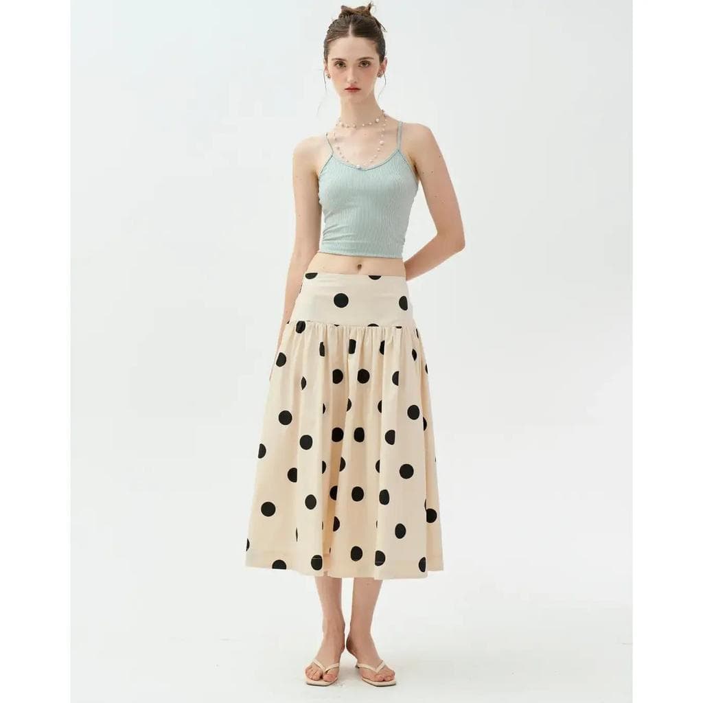 JIAQI 2062 White Whisper Skirt - กระโปรงเอวสูง S-3XL รูปที่ 5