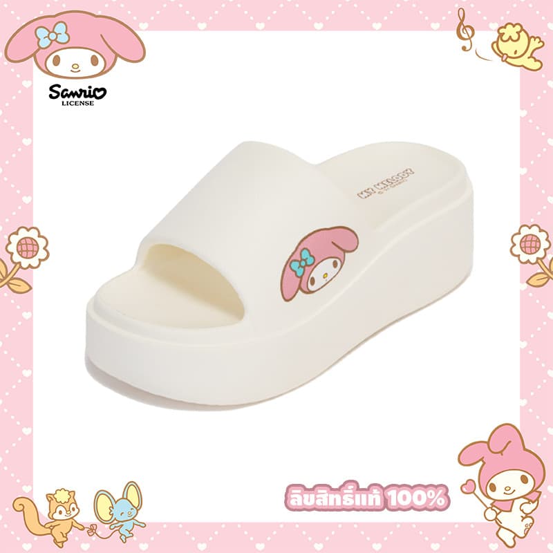 My Melody ส้นตึก รุ่นลิขสิทธิ์แท้ พื้นนุ่มใส่สบาย สีชมพู/ครีมมี่ ดีไซน์สุดคิวท์ รุ่นMM-116 รูปที่ 8