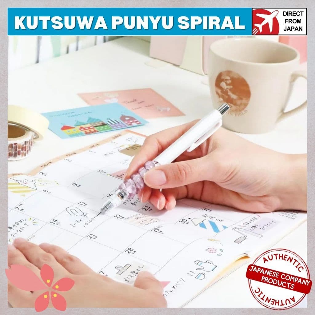Kutsuwa Punyu Spiral Pencil Grip Ergonomic Pen Support ｜ Direct from Japan รูปที่ 6