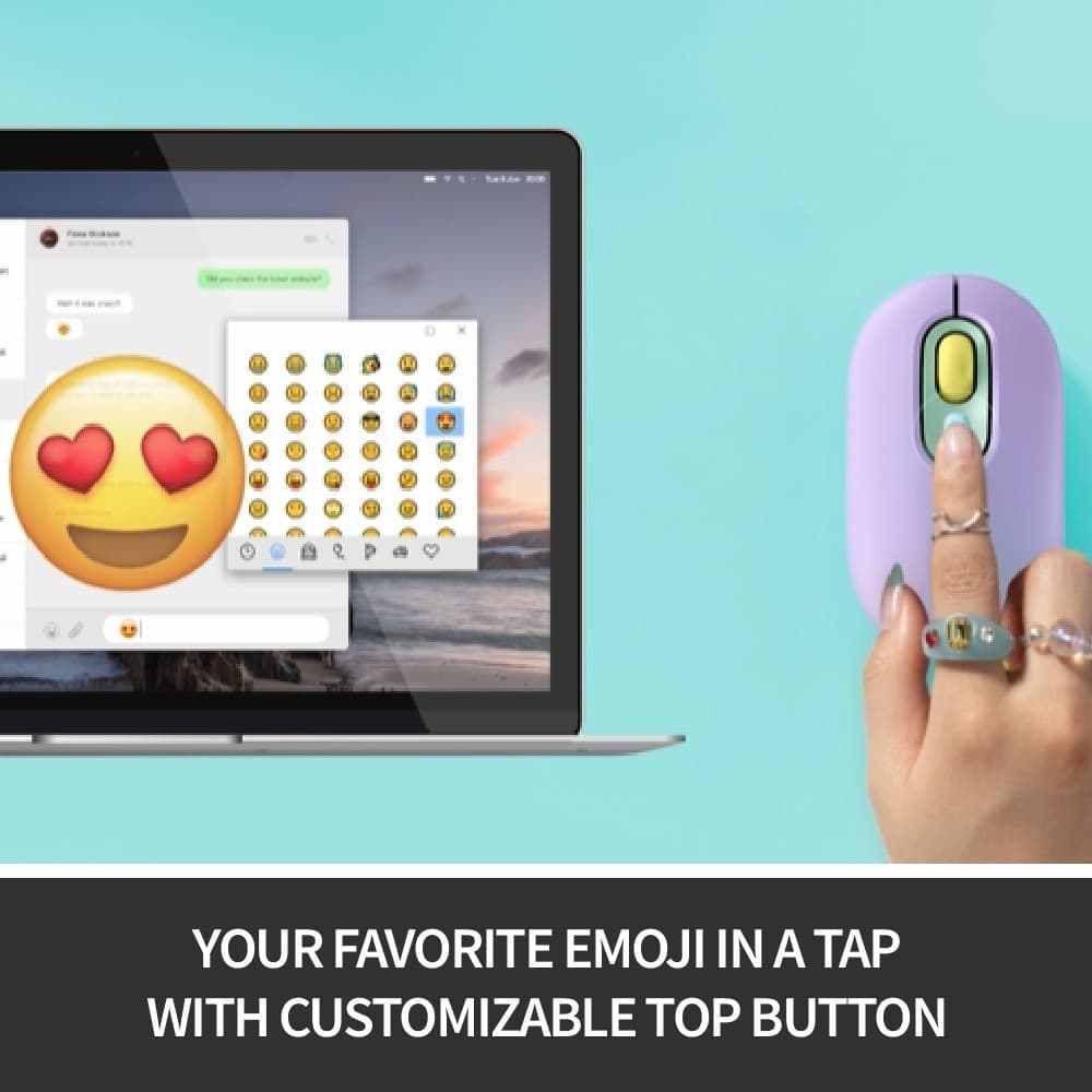 Logitech POP Mouse wireless mouse เมาส์บลูทูธ ไร้สาย เสียงเงียบ ขนาดกะทัดรัด พกพาสะดวก พร้อมปุ่มแบบตั้งโปรแกรมได้ รูปที่ 5