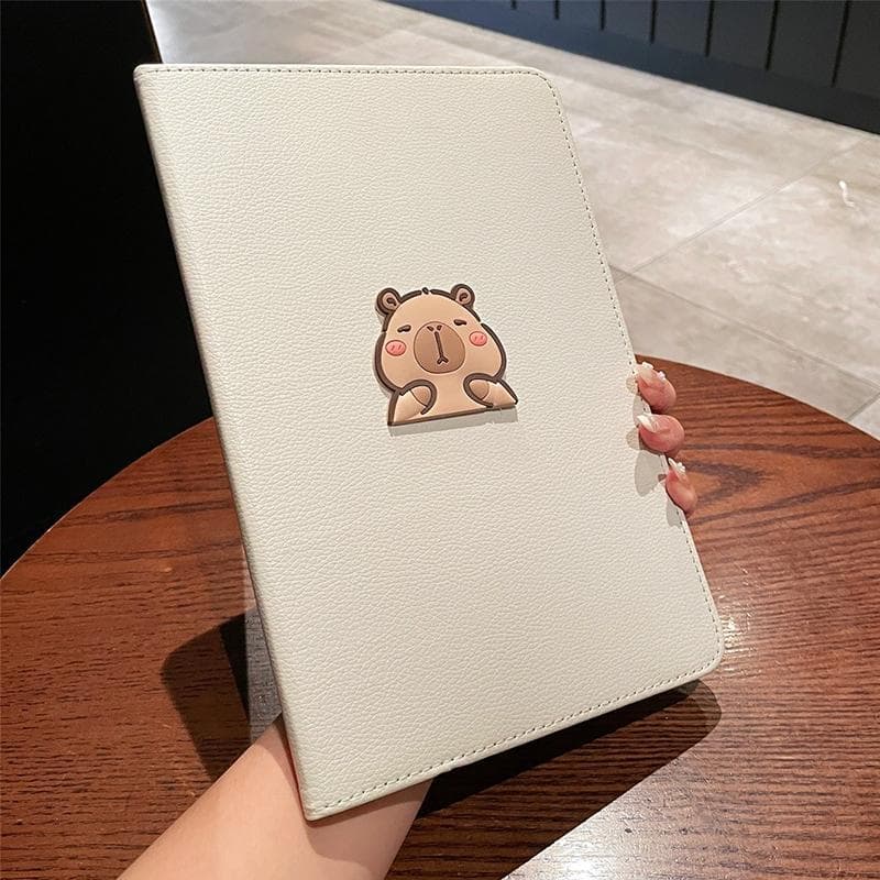 Capybara กาปิบาล่า หมุนได้ 360 หนังแบบฝาพับ เคสแท็บเล็ต Tablet Samsung Tab A11 A9 A8 A7 A 2019 + S10 S9 S8 S7 FE S6 Lite รูปที่ 2