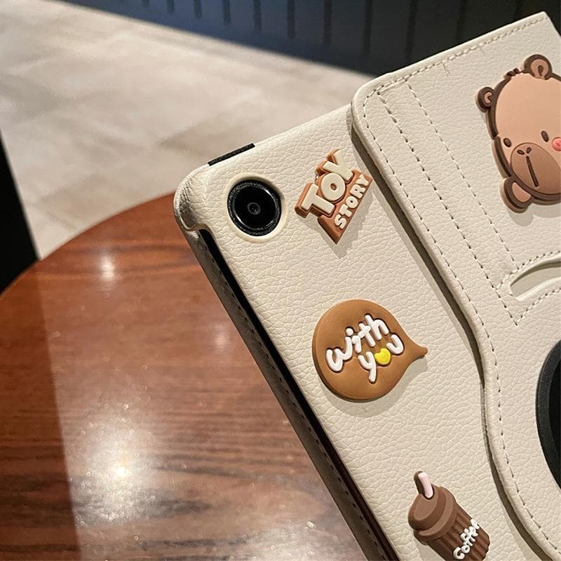 Capybara กาปิบาล่า หมุนได้ 360 หนังแบบฝาพับ เคสแท็บเล็ต Tablet Samsung Tab A11 A9 A8 A7 A 2019 + S10 S9 S8 S7 FE S6 Lite รูปที่ 8