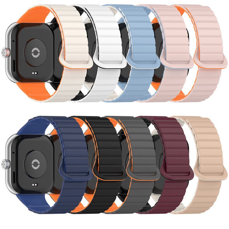 สายแม่เหล็กสำหรับ Xiaomi MiBand 10 Pro 9 Pro 8 Pro สายรัดข้อมือซิลิโคนเปลี่ยนสร้อยข้อมือสำหรับ RedMi Watch 6 4 5 สายนาฬิ รูปที่ 5