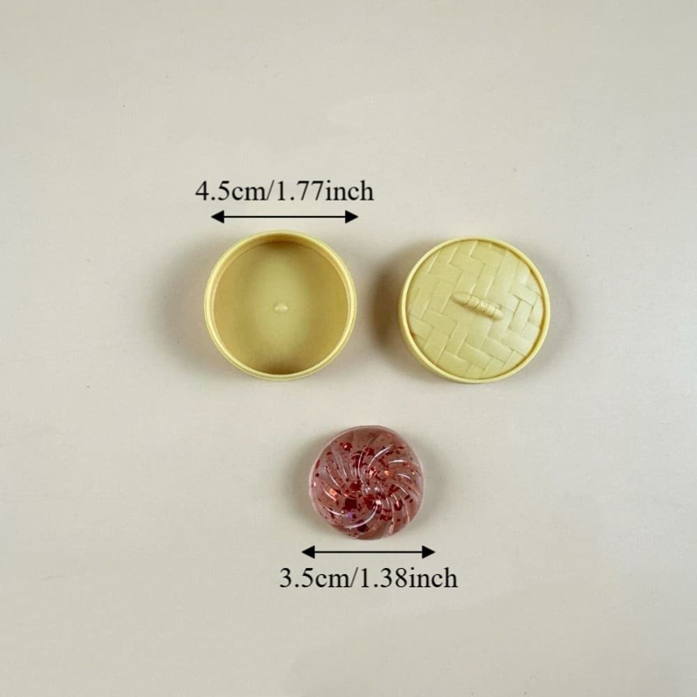 SHANHAI Mini เกี๊ยว Squishy, Squeezable อาหารรูปร่าง Squishy คริสตัล Bun, Prank ของเล่น Steamer Pinch นุ่มน่ารัก Fidget Sensory ของเล่นเด็กของเล่น รูปที่ 2