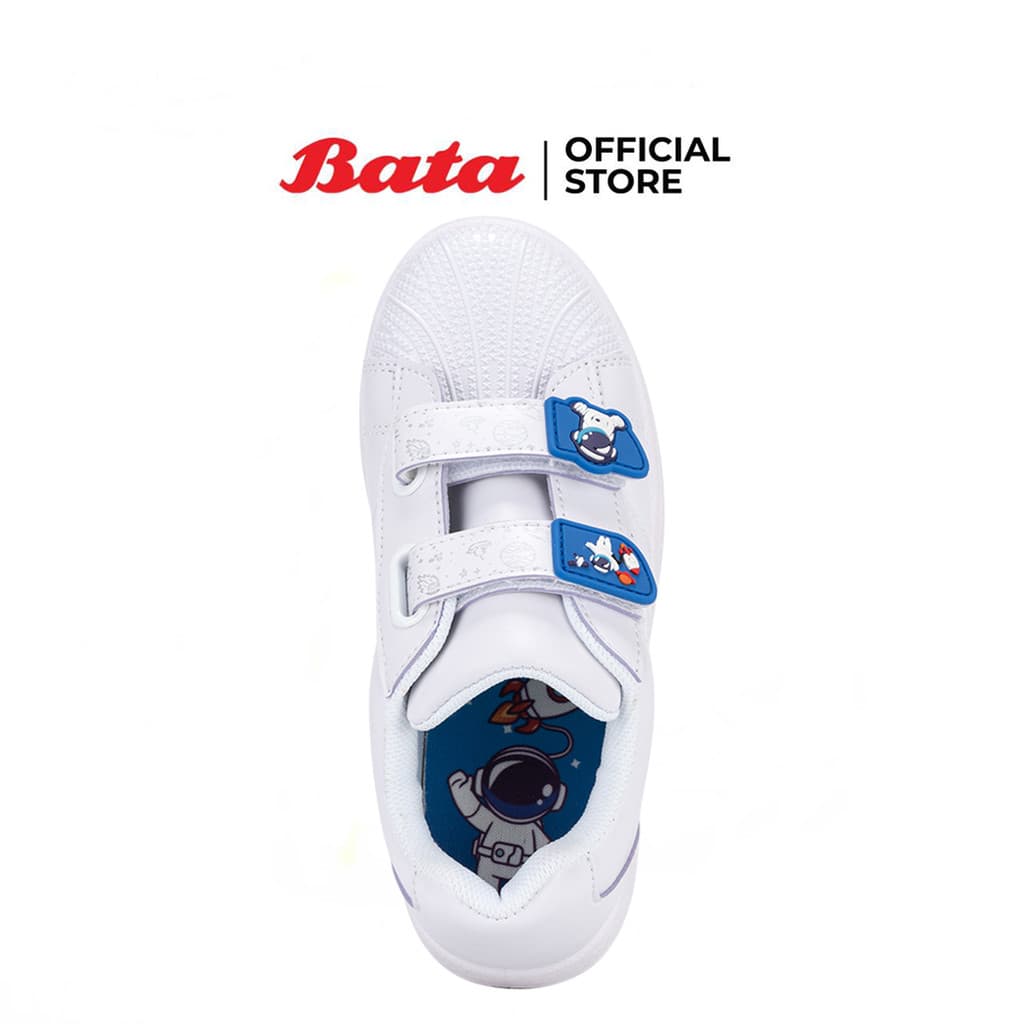 Bata บาจา รองเท้านักเรียนพละ ช่วงอายุ 5 - 9 ปี สายปรับระดับได้ สำหรับเด็กผู้ชาย รุ่น Galaxy สีขาว รหัส 3411902 รูปที่ 6