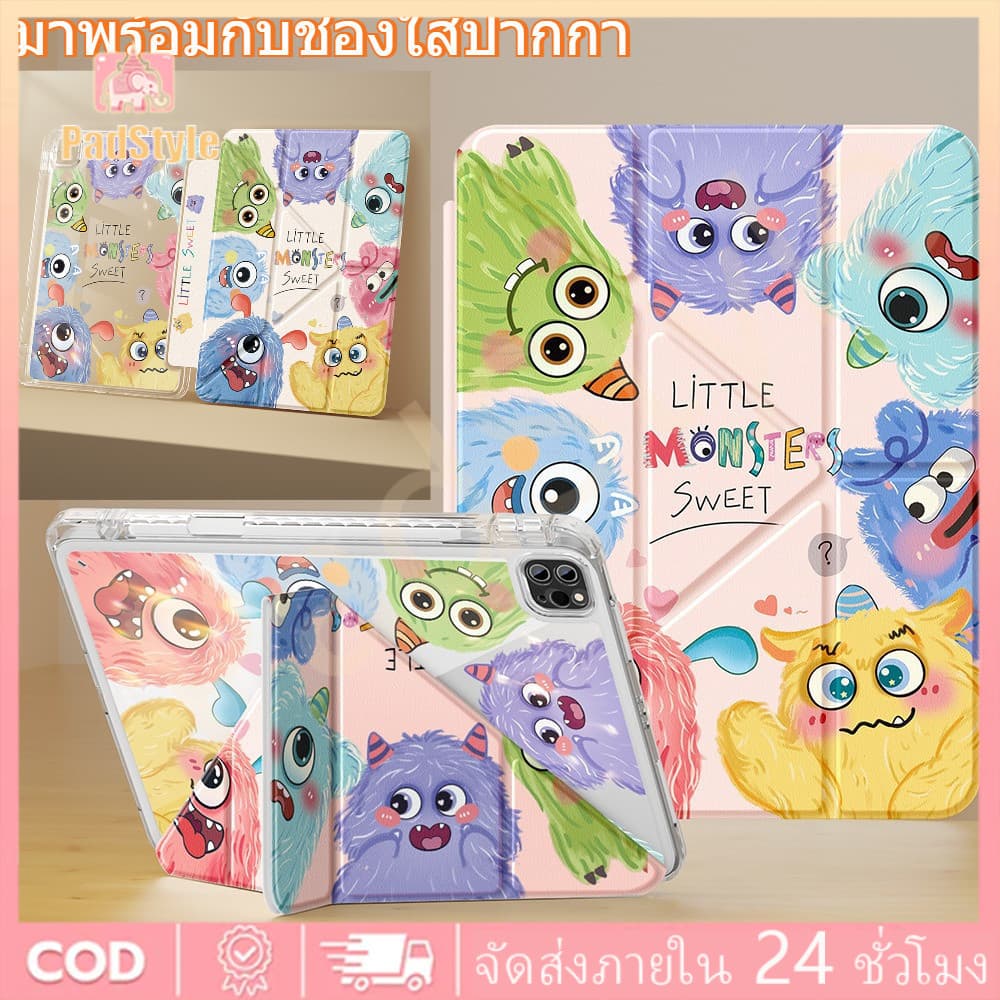 เคสไอแพด gen11 a16 air11 Air5 Gen9/8/7 Pro11 3+Y-shaped เคสสำหรับไอแพด Crystal Glass for case ipad air4 ipad gen10 2022 รูปที่ 5