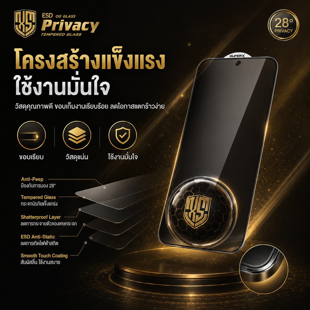 ฟิล์มกระจกกันมองใสป้องกันไฟฟ้าสถิตย์สำหรับ REDMI8/8A8/NOTE8/REDMI13C/A1PLUS/REDMI9A/9C/10A/10C/10A/NOTE11S/NOTE13 รูปที่ 3