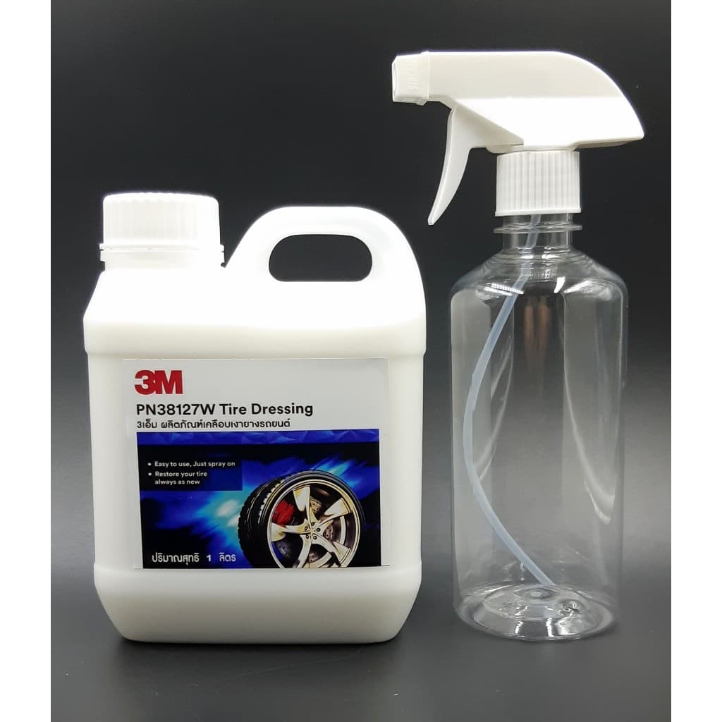 3M Tire Dressing PN38127W น้ำยา 3M แท้ เคลือบเงายาง ทายางดำ เคลือบเงายาง ทายางดำ สูตรน้ำ 1 ลิตร repackจากแก รูปที่ 4