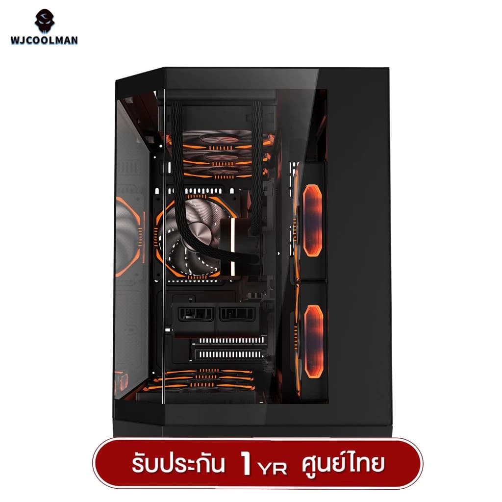 WJCOOLMAN DREAMER M-ATX Tempered Glass เคสคอมพิวเตอร์ รองรับชุดน้ำ 3 ตอน รูปที่ 5