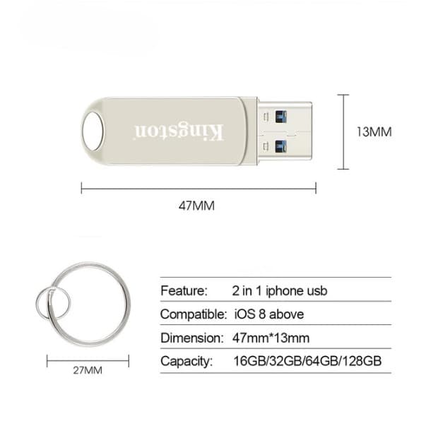 2 in 1 แฟลชไดรฟ์ Usb 2TB Usb Flash Drive 1TB Otg สําหรับ iPhone Storage รูปที่ 6