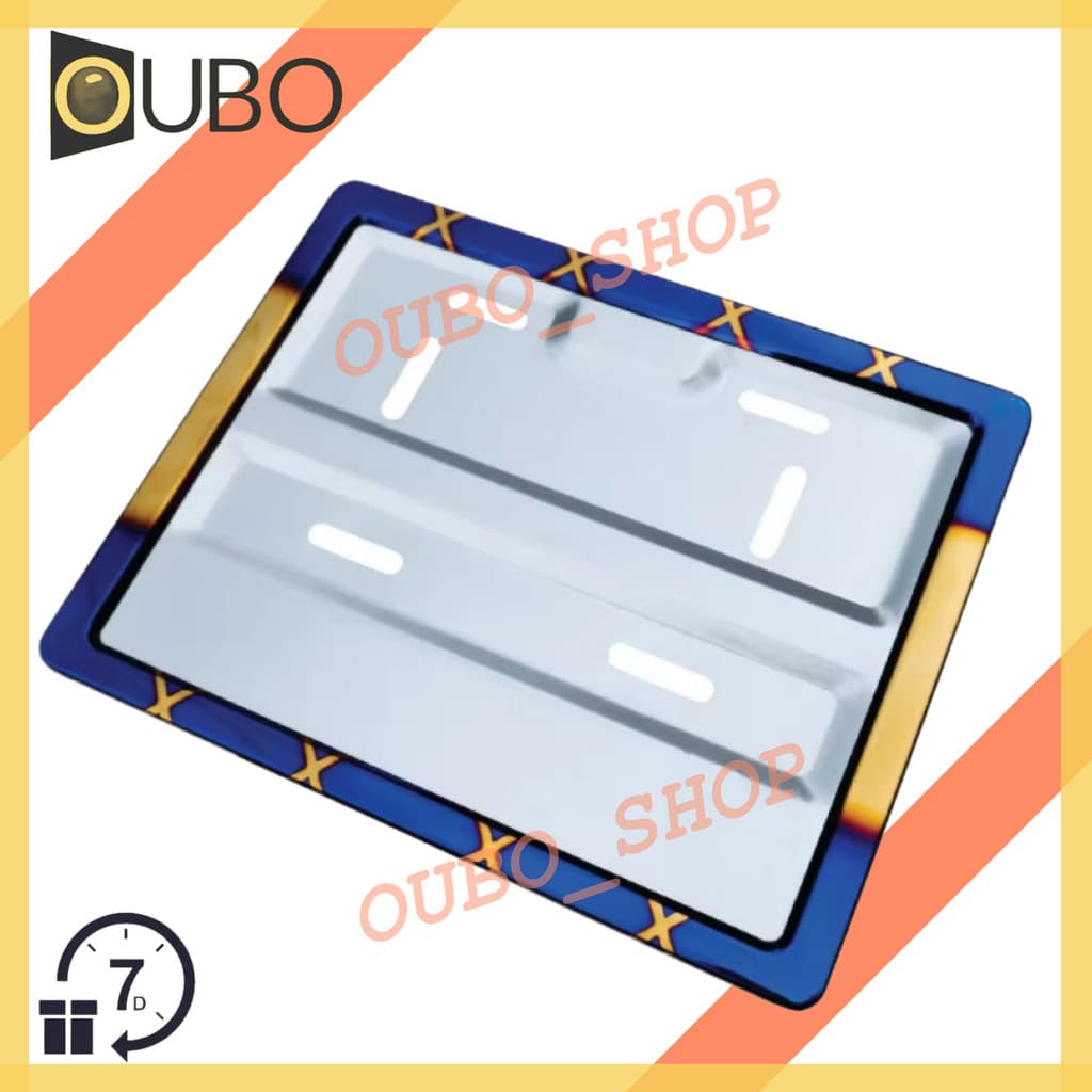 กรอบป้ายทะเบียนรถมอเตอร์ไซค์ กรอบป้ายทะเบียน สแตนเลสแท้ 100% ไม่ลอก#OUBO รูปที่ 6