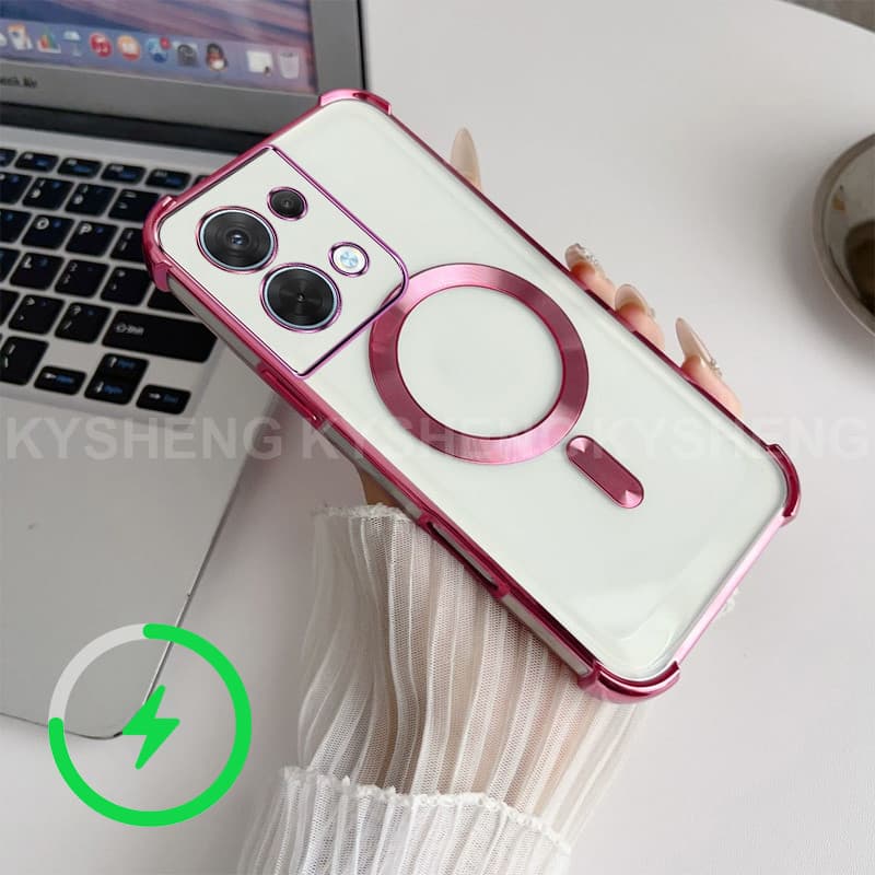 เคสสําหรับRedmi 15c 4g 5Gเคสโทรศัพท์TPUชาร์จแม่เหล็กสี่มุมAnti Dropโปร่งใสSoft shell WBQ รูปที่ 6