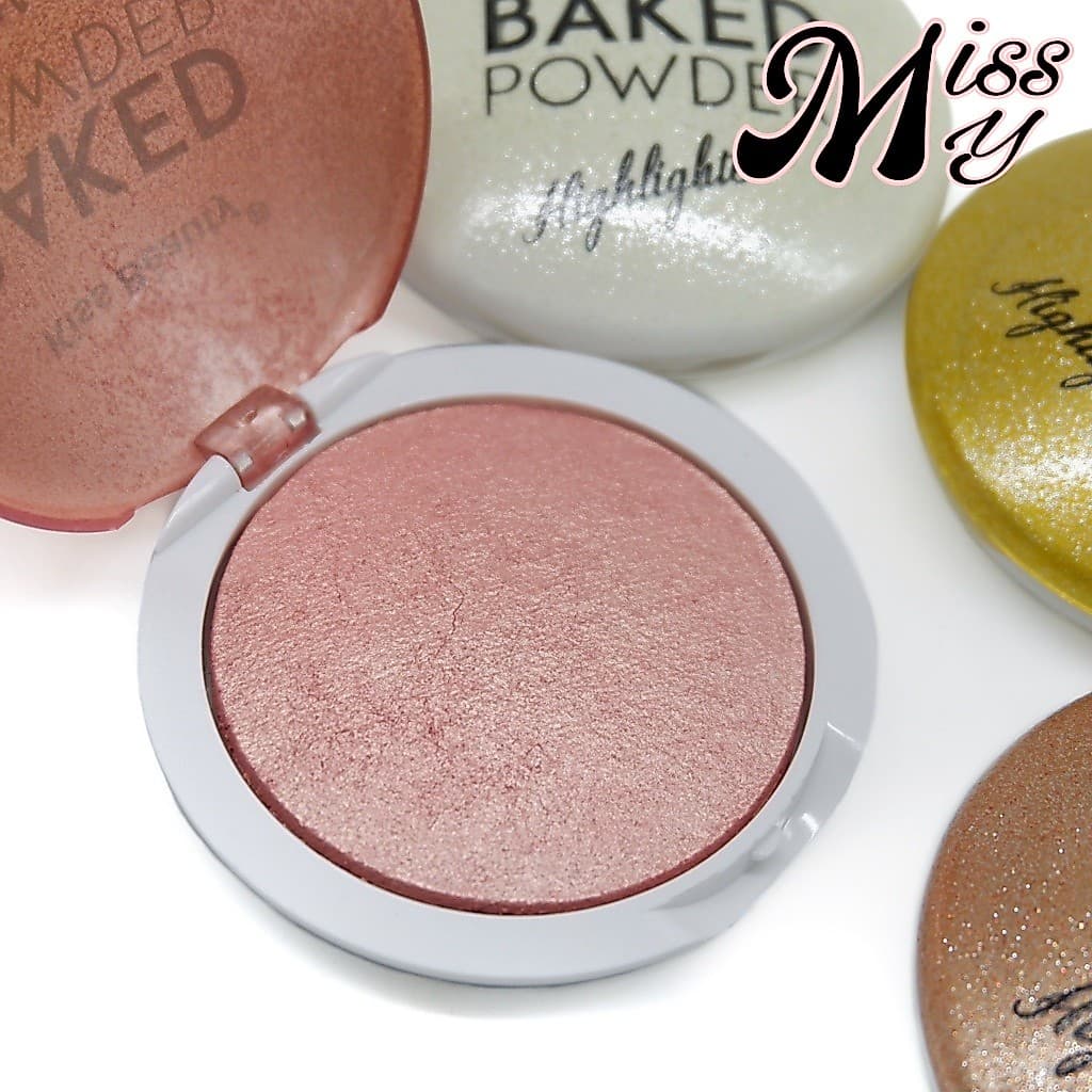 Kiss Beauty Glow Highlighter Baked Powder ไฮไลท์เนื้อคุ้กกี้ เนียนนุ่ม กระจายแสง ผิวโกลว์เข้ากับทุกเฉดสี รูปที่ 1