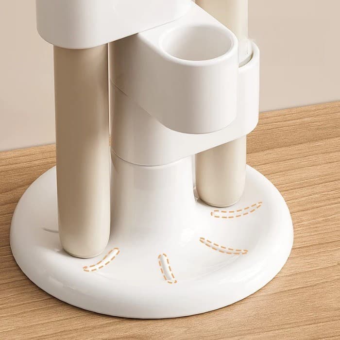 HOME360° ที่ใส่แปรงสีฟันหมุนได้, ออแกไนเซอร์ตั้งโต๊ะ, ชั้นเก็บแปรงสีฟัน, ที่เก็บปากกาแปรงแต่งหน้า อุปกรณ์ห้องน้ํา รูปที่ 6